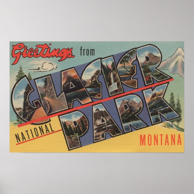 Poster Montana - Parque Nacional Glacier (Frente)
