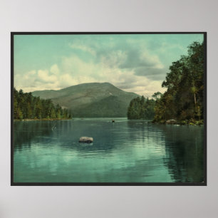 Pôster Montanha azul do lago eagle, cena de Adirondack