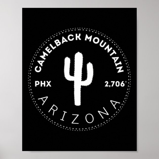 Poster Montanha Camelback - Phoenix Arizona Escalada E  (Frente)