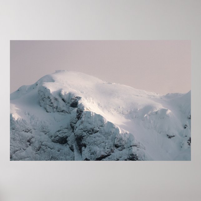 Poster Montanha coberta de neve (Frente)