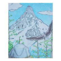 Montanha Cobiçada de Neve & Águia