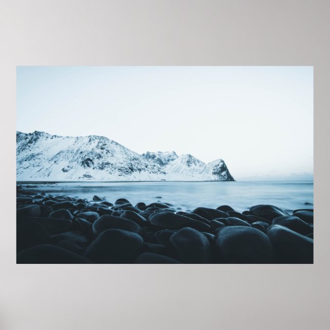 POSTER MONTANHA COBRIR COM FOTOGRAFIA DE NEVE (Frente)