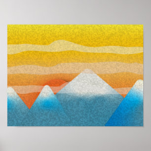 Poster Montanha Colorida Sunset
