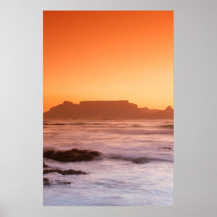 Pôster Montanha da Mesa ao Pôr do Sol, Bloubergstrand