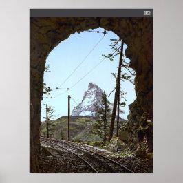 Poster Montanha de Matterhorn nos Alpes suíços