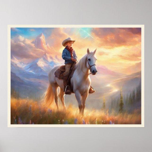Poster Montanha do Cowboy Arte do Quarto do Sunrise (Frente)
