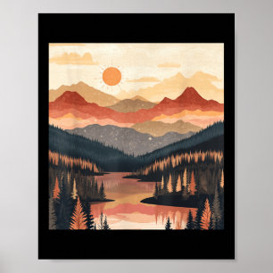 Poster Montanha do Nascer do Sol Natureza Caminhada Campi