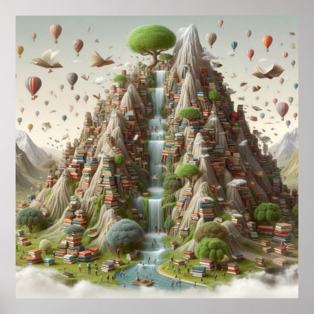 Poster Montanha dos Livros (Frente)