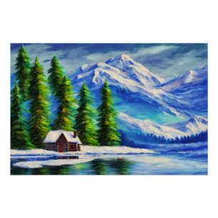 Pôster Montanha e Cabina