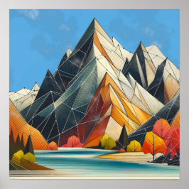 Poster Montanha geométrica
