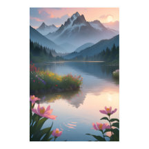 Montanha lago Sunset