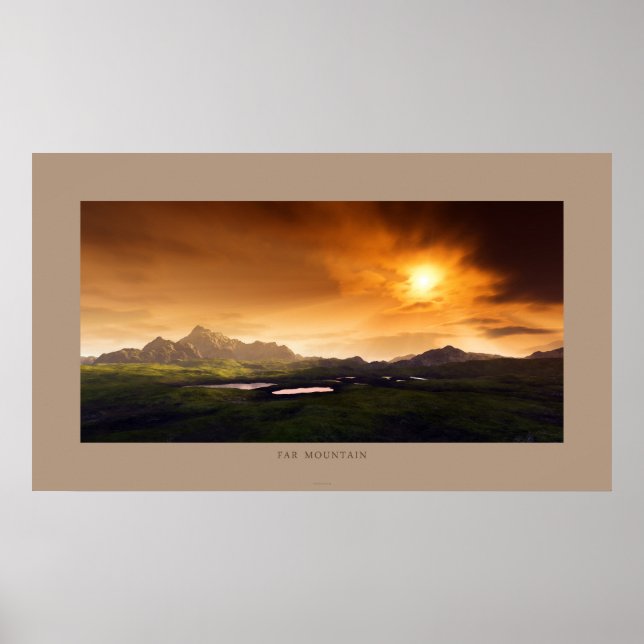 Pôster montanha longínqua (Frente)