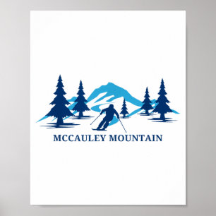 Poster montanha mccauley nova york resort de esqui esquia