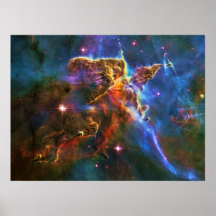 Poster Montanha Mística em Carina Nebula - Incrível