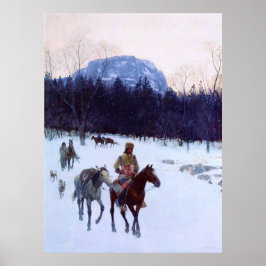 Poster Montanha Obsidiana em Yellowstone Henry Farny