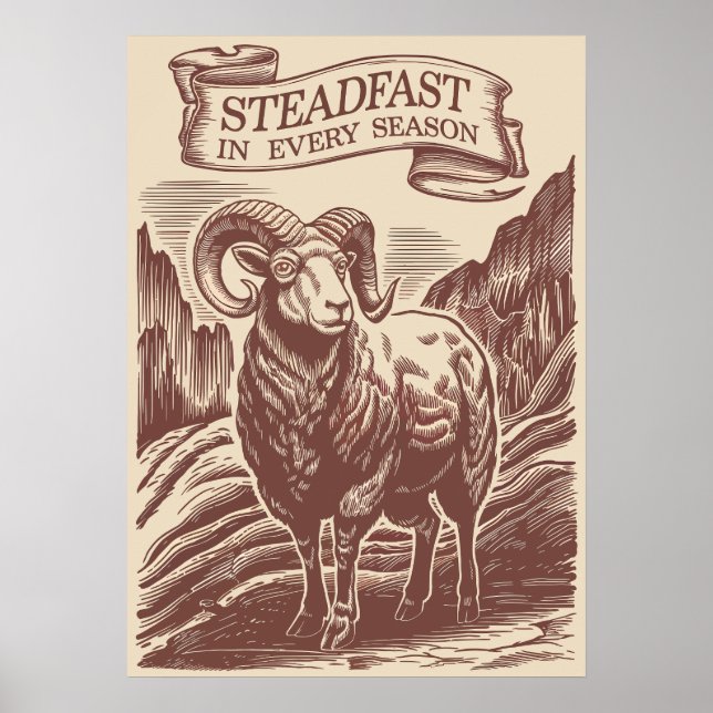 Poster Montanha Ram Steadfast - Design (Frente)