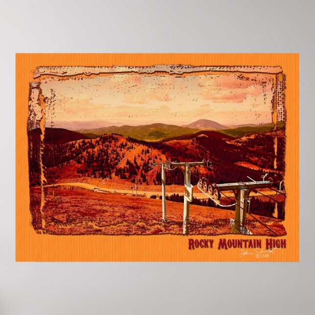 Pôster Montanha Rochosa Alta (Frente)