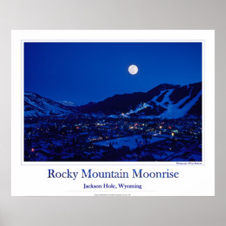 Poster Montanha Rocky Moonrise