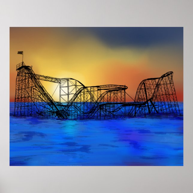 Poster Montanha-russa de Seaside Heights (Frente)