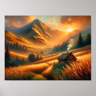Poster Montanha russa Sunrise