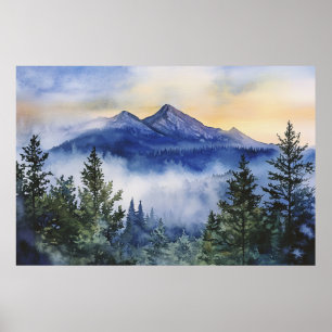 Poster Montanha Sleeping Ute ao Nascer do Sol - Paisagem 