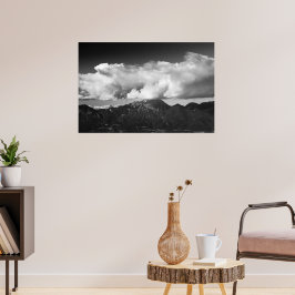 Poster Montanha Storžič, Eslovênia sob as nuvens
