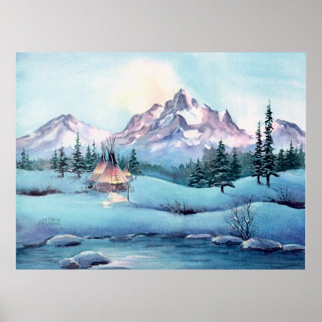 Pôster MONTANHA TIPIS por SHARON SHARPE (Frente)