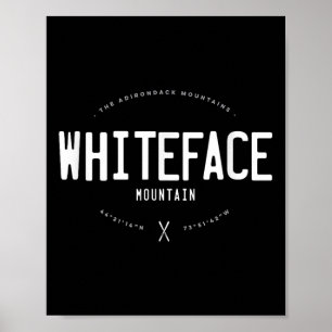 Poster Montanha Whiteface Nova York Gráfico Distressed Vi