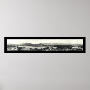 Poster Montanhas Adirondack e Lago Plácido 1912