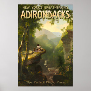 Poster Montanhas Adirondack Viagens pelo Norte do Estado