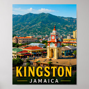 Poster Montanhas Azuis de Kingston e Cultura Jamaicana