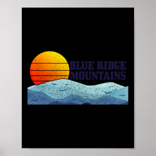 Poster Montanhas Blue Ridge Vintage Montanhas EUA América