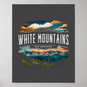 Poster Montanhas Brancas New Hampshire Trilha Ao Ar Livre