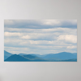 Pôster Montanhas brancas sob um céu nublado, New Hampshir