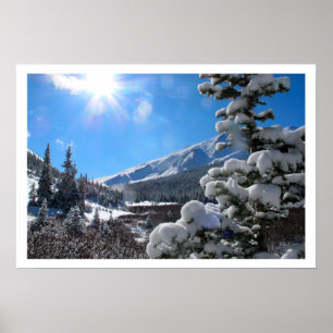 Pôster Montanhas Colorado Rockiy no WInter