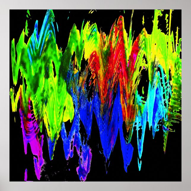 Poster Montanhas coloridas (Frente)