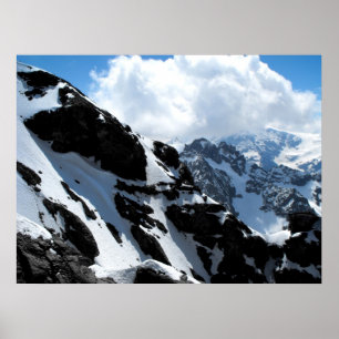 Pôster Montanhas com capa de neve nos Alpes suíços