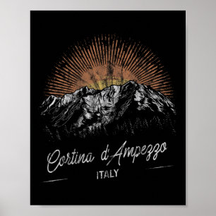 Poster Montanhas Cortina D'ampezzo Itália Caminhada Ao Ar