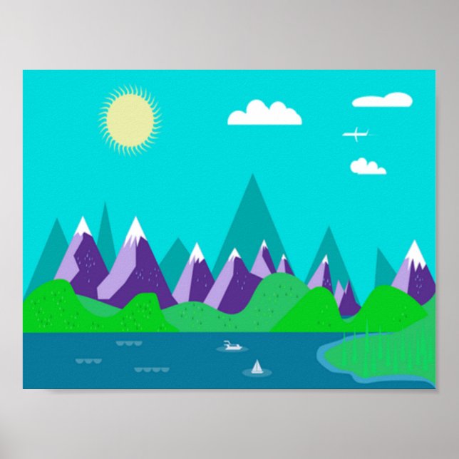 Poster Montanhas de gelo (Frente)