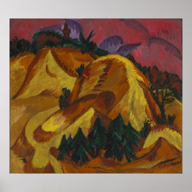 Poster Montanhas de Kirchner - Areia (Frente)