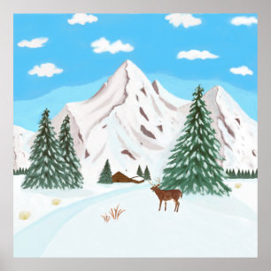 Poster Montanhas de Neve