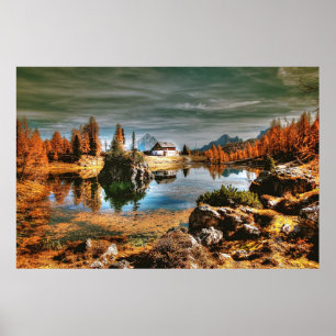 Pôster Montanhas Dolomites, itália