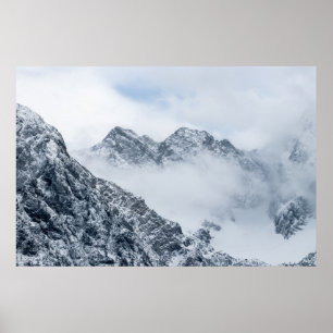 Poster Montanhas e nuvens