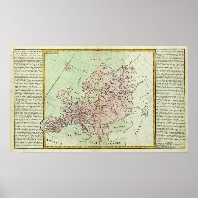 Pôster Montanhas e rios da Europa (Frente)