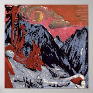 Poster Montanhas em Inverno, 1919