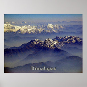 Poster Montanhas Himalaias Gargas - Pico Everest