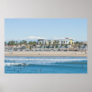 Poster Montanhas Huntington Beach e Snow Captadas