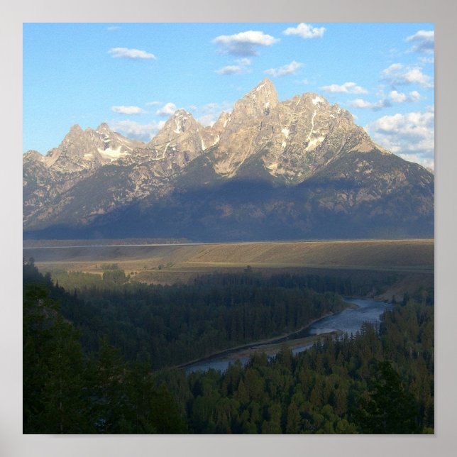 Poster Montanhas Jackson Hole (Grande Parque Nacional de  (Frente)