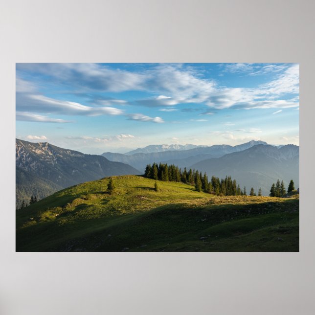 Poster Montanhas | Lago Spitzingsee, Alpes Suíços (Frente)