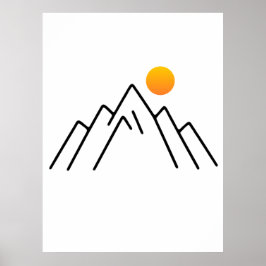 Poster Montanhas Minimalistas: Uma Design inspirada na Na